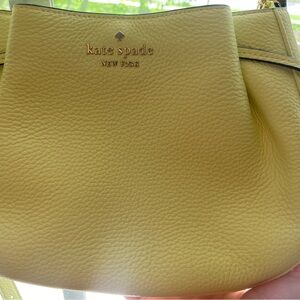 Kate Spade Yellow Shoulder Bag Pebbled Leather